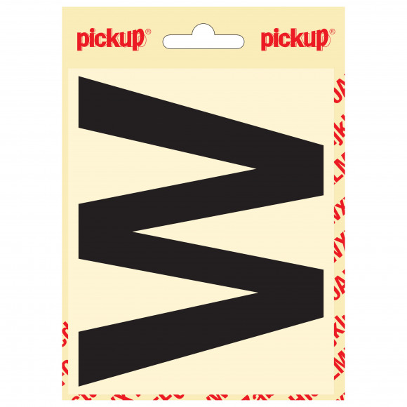 PICKUP Helvetica Letter W Zwart 10cm