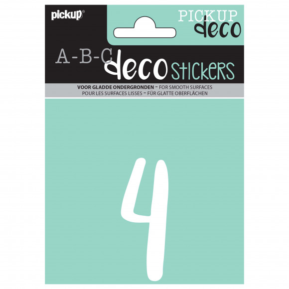 PICKUP Deco Zoe Chiffre 4 Blanc 11cm