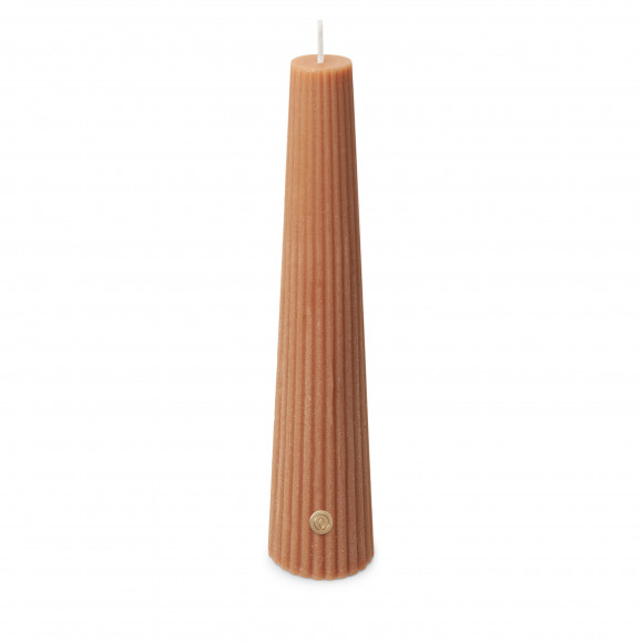 SPAAS Tafelkaars Ribbed Obelisk Beige H 25cm Ø 4,8cm +/- 60u