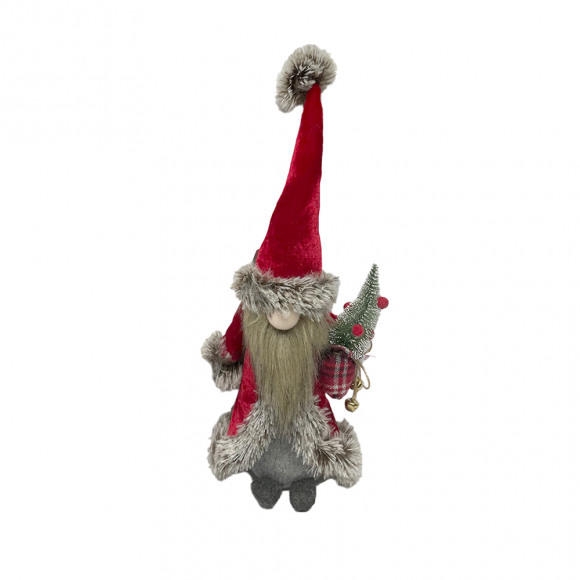 AVA selection Lutin Noël Leif 36cm Veste & Bonnet Rouges + Sapin