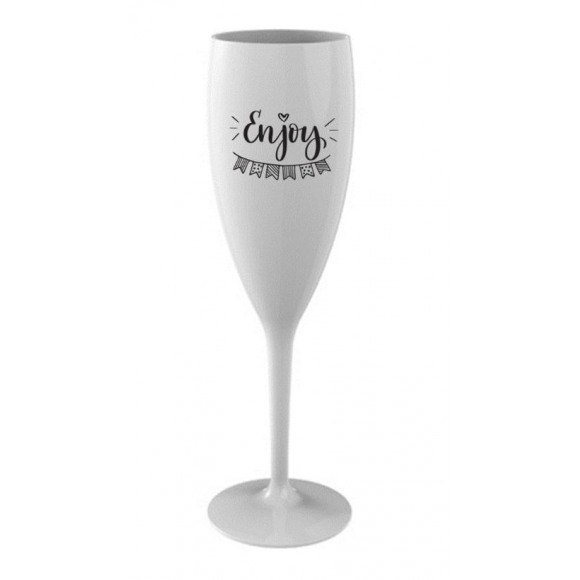 AVA selection Champagneglas Herbruikbaar 'Enjoy' Wit 120ml Wit