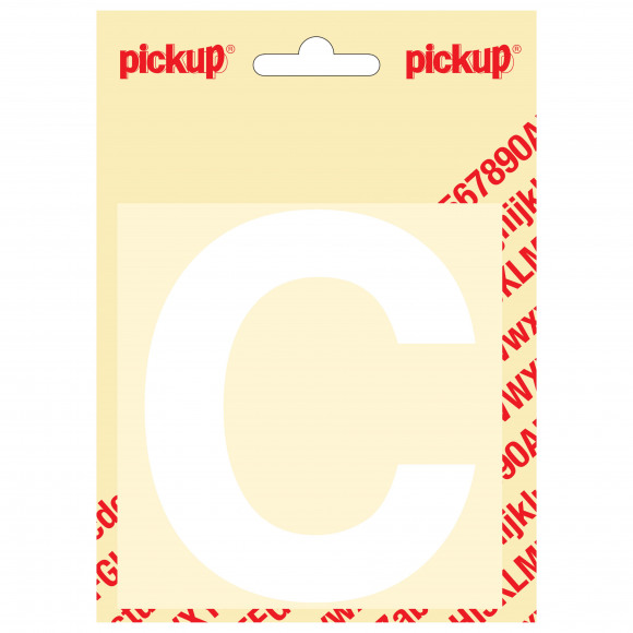 PICKUP Helvetica Letter C Wit 10cm