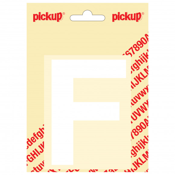 PICKUP Helvetica Letter F Wit 10cm