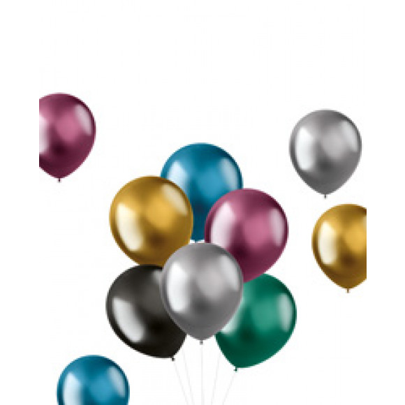 AVA selection Chromeballon Shiny Mix Ø 33cm 10 Stuks