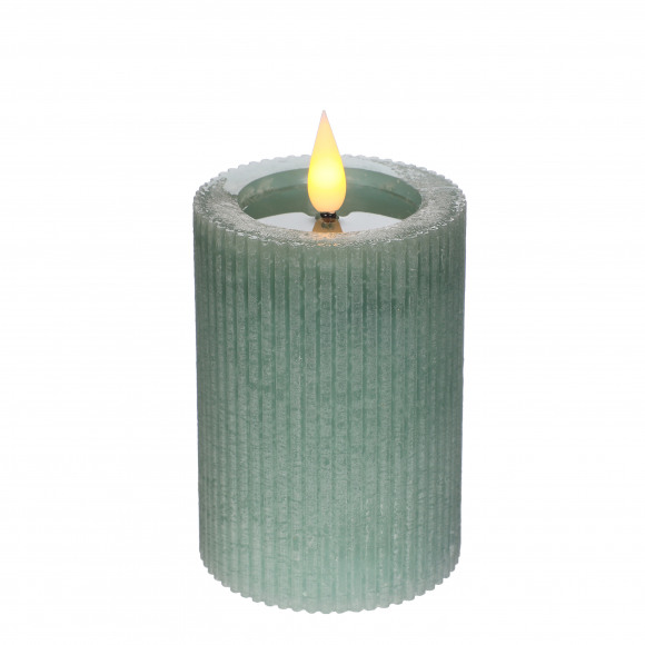 AVA essentials Bougie Pilier Rustique LED Eucalyptus H 10cm Ø 7cm