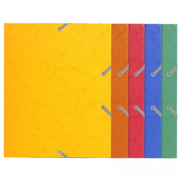 EXACOMPTA Elastomap 3 Kleppen A5 Glanskarton 22x17cm 400g/m² 1 Van 5 Kleuren