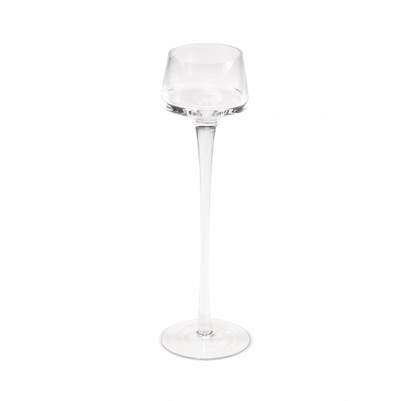 AVA selection Photophore Sur Pied Verre Transparent H 26cm Ø 7,5cm