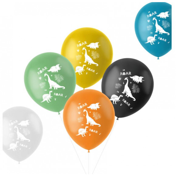 AVA selection Ballon Dino Roars Ø 33cm Latex 6 Pièces