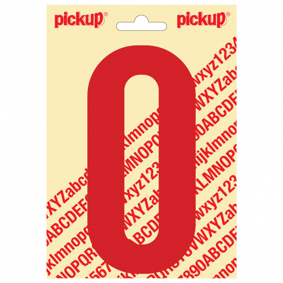 PICKUP Nobel Cijfer 0 Rood 15cm