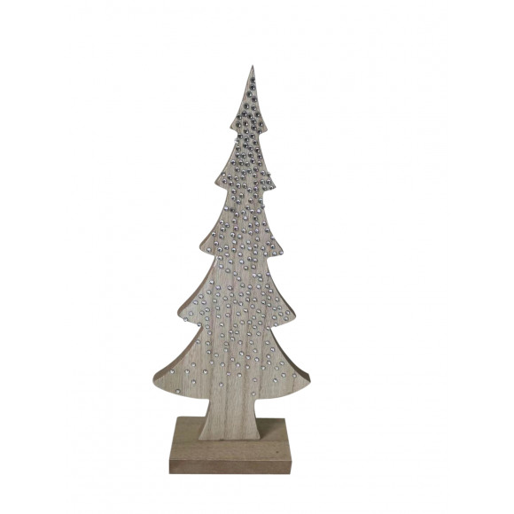 AVA selection Kerstboom Hout 9,5x4x28cm Naturel Bruin