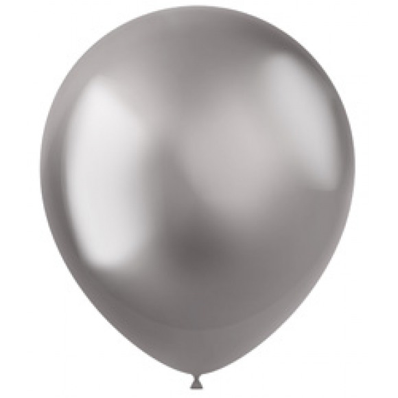 AVA selection Chromeballon Shiny Silver Ø 33cm 10 Stuks