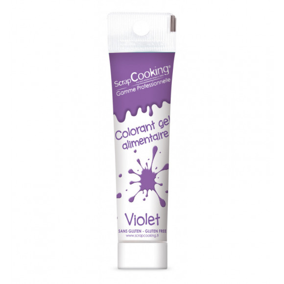SCRAPCOOKING  Gel Colorant Alimentaire Violet 20g Violet/rose