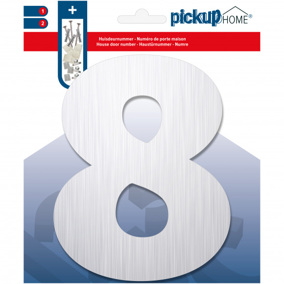 PICKUP Home Chiffre 8 Brushed Alu 14,5cm