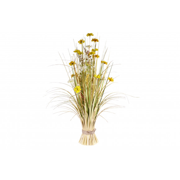 AVA selection Bouquet Fleurs Sauvages Orange-Jaune-Blanc 70cm Plusieurs
