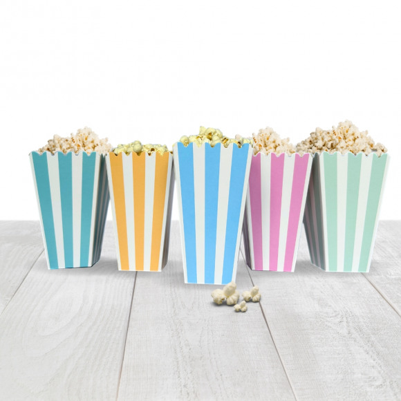 AVA selection Boîte Popcorn 16x6cm 960cc 5 Couleurs Mix 10 Pièces Plusieurs
