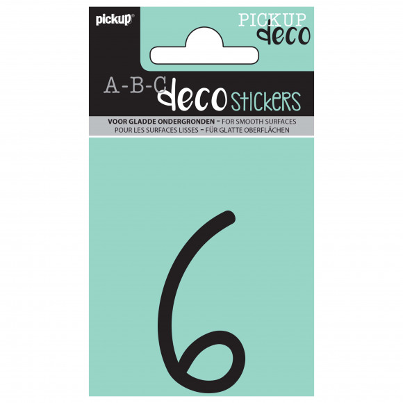 PICKUP Deco Mila Chiffre 6 Noir 6cm
