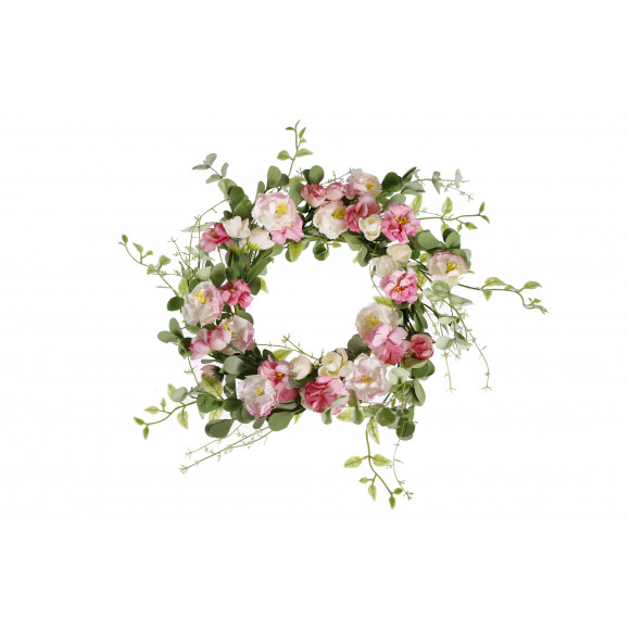 AVA selection Couronne Avec Fleurs Sauvages Ø 35cm Rose/Blanc Plusieurs