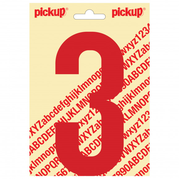 PICKUP Nobel Cijfer 3 Rood 15cm