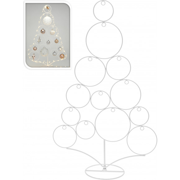 AVA selection Sapin De Noël Blanc Métal H 78cm Blanc