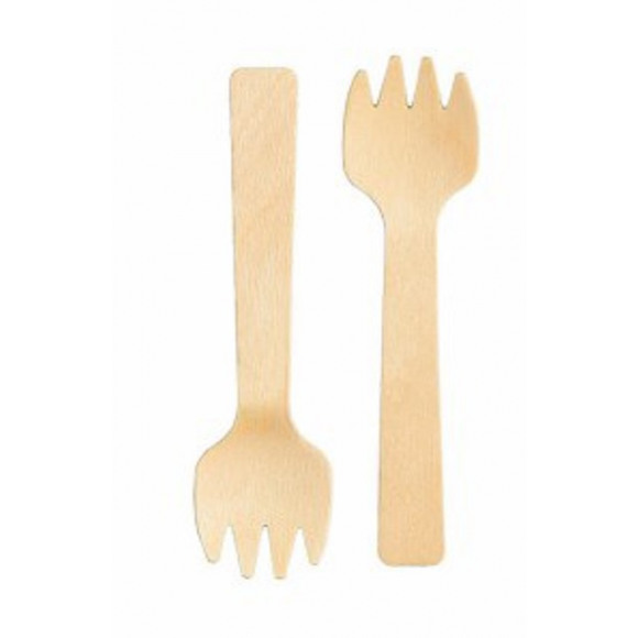 BELIX Appetizer Sporks Hout 10,5cm 100 Stuks