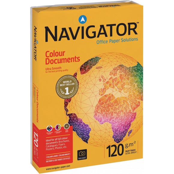 NAVIGATOR Papier D'Impression Colour Documents Blanc 120g/m² A4 250 Feuilles Blanc