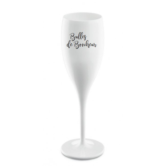 KOZIOL Champagneglas Wit Onbreekbaar 100ml "Bulles De Bonheur" Wit