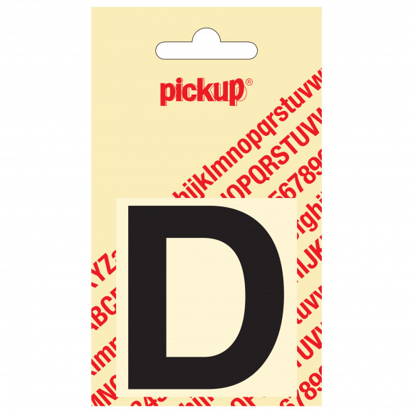 PICKUP Helvetica Letter D Zwart 6cm