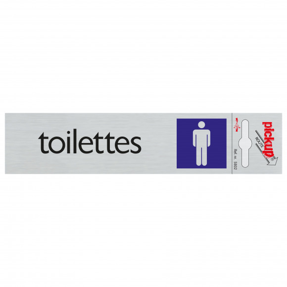 PICKUP  Route Alu "Toilettes" Hommes 16,5x4,4cm