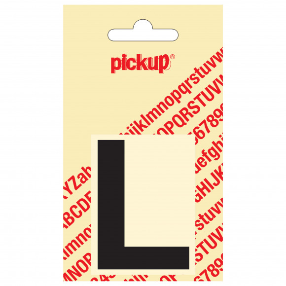 PICKUP Helvetica Letter L Zwart 6cm