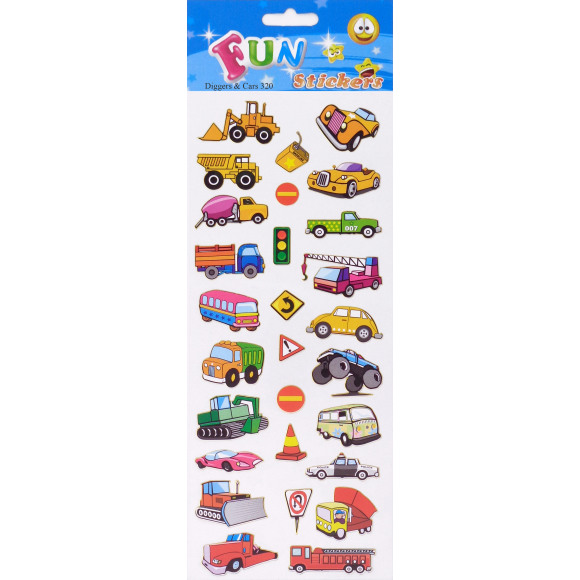 AVA selection Fun Stickers Pelleteuses & Voitures