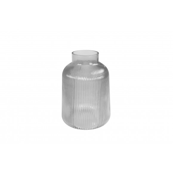 AVA selection Vase Transparent Strié H 27cm Ø 17cm