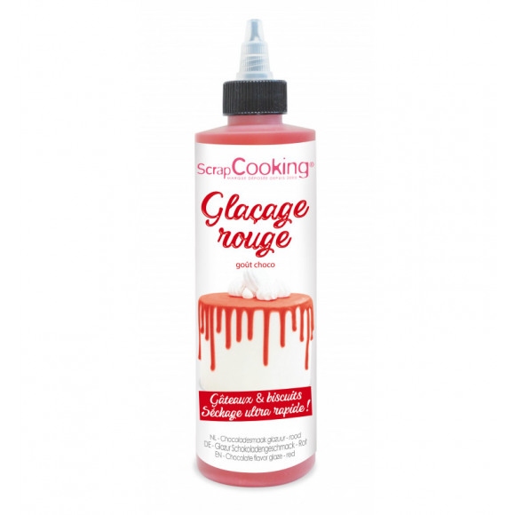 SCRAPCOOKING Glaçage Rouge Goût Chocolat 130g Rouge