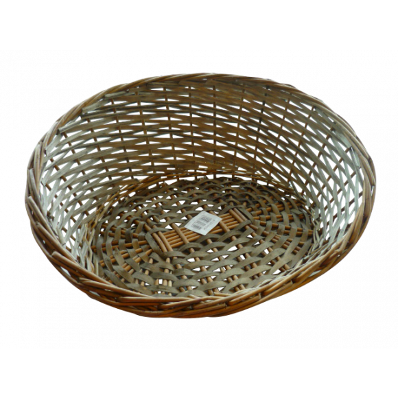 AVA essentials Panier En Paille Ovale 40x34x6/16 Grey Wash
