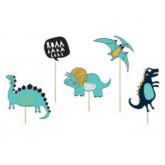 AVA selection Cake Topper Dinosaurus Mix 5 Pièces