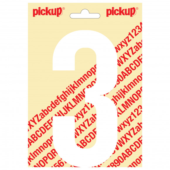 PICKUP Nobel Cijfer 3 Wit 15cm