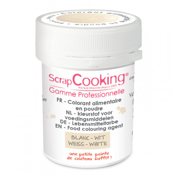 SCRAPCOOKING Colorant Alimentaire Poudre Blanc 5g Blanc