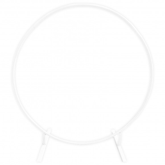 AVA essentials Arche Décorative Cercle Blanc Métal Ø 2m