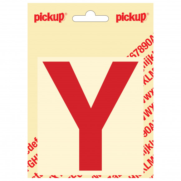 PICKUP Helvetica Letter Y Rood 10cm