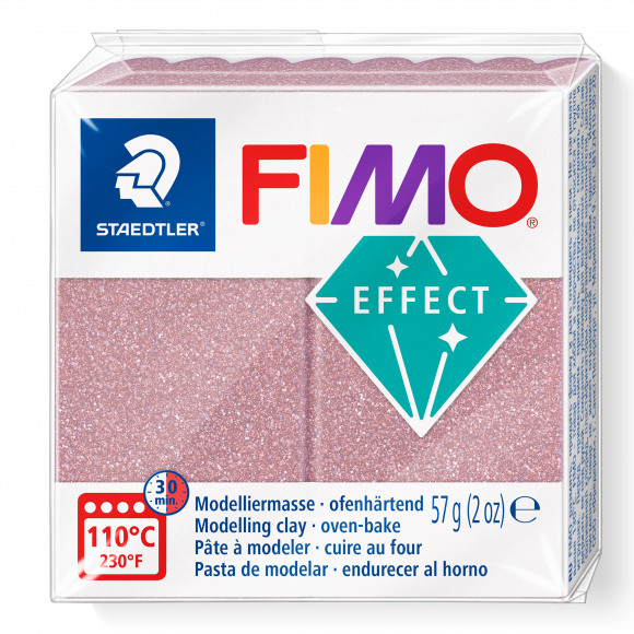 FIMO Effect Pâte À Modeler Rose Gold Glitter Violet/rose