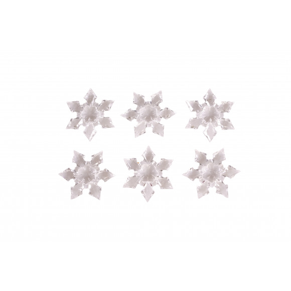 AVA selection Flocons De Neige 3cm Transparent Ø 11cm 6 Pièces Autres