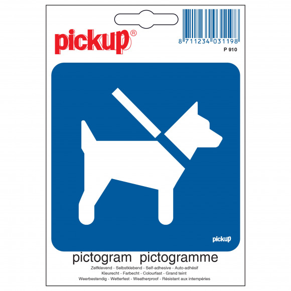 PICKUP  Pictogram Honden Aan De Leiband 10x10cm