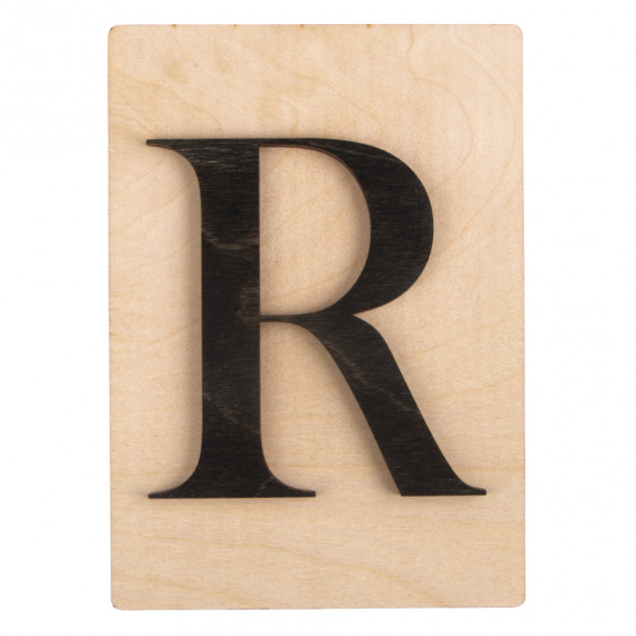 RAYHER Lettre R En Bois 10,5x14,8cm Style Scrabble