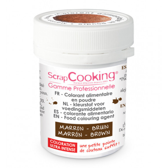 SCRAPCOOKING Colorant Alimentaire Poudre Brun 5g Brun