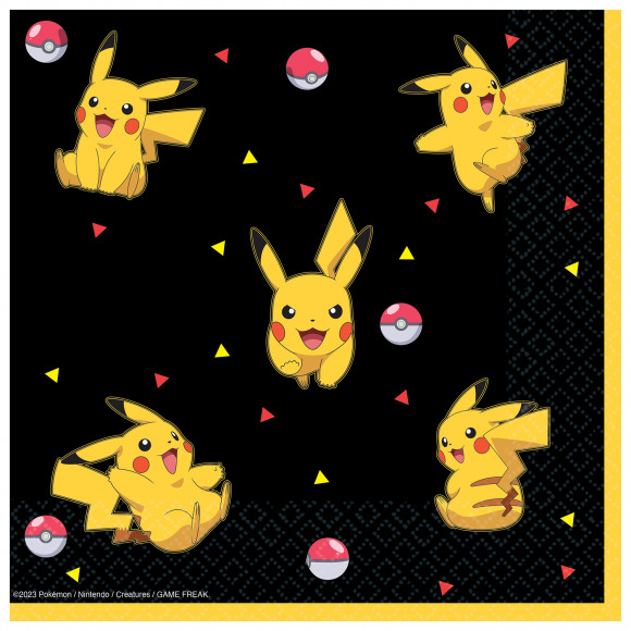 AVA selection Serviettes Pokémon 33x33cm 16 Pièces