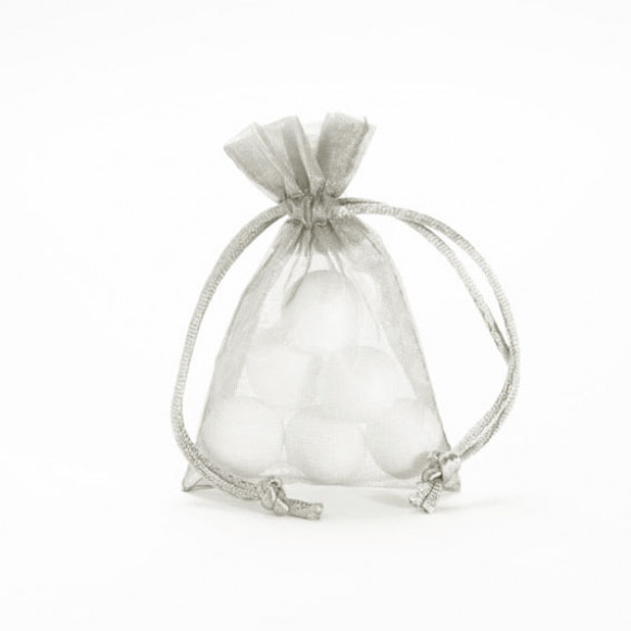 VIVANT Zakje Voile 7x10cm Zilver 10 Stuks