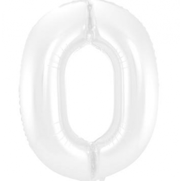 AVA essentials Ballon Alu Chiffre 0 Blanc 86cm