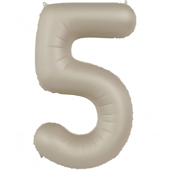 AVA selection Folieballon Cijfer 5 Crème 86cm
