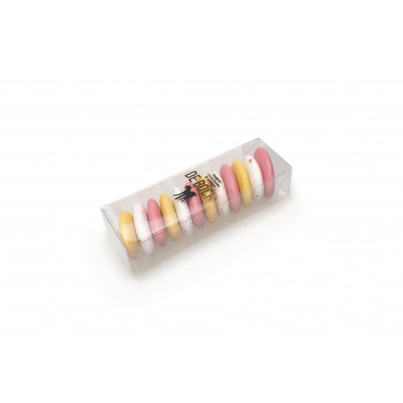 DE BOCK Reglette Suikerbonen 10x3x2cm Mix 50g Magnolia/Velvet Geel/Gemarmerd Goud