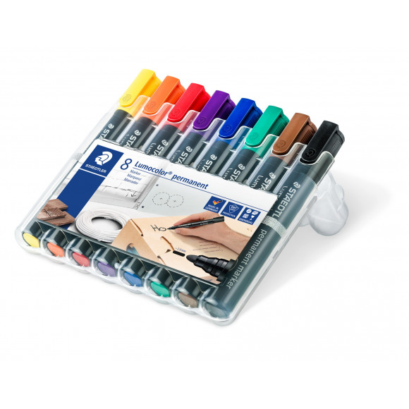 STAEDTLER Lumocolor Permanent Marker Ronde Punt Assorti 8 Stuks