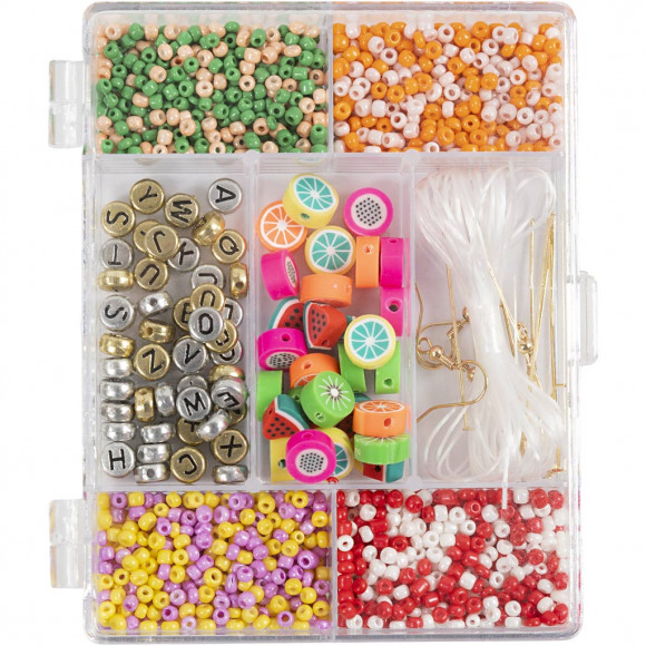 CREATIV COMPANY Knutselpakket Sieraden Fruitmix Felle Kleuren Meerdere
